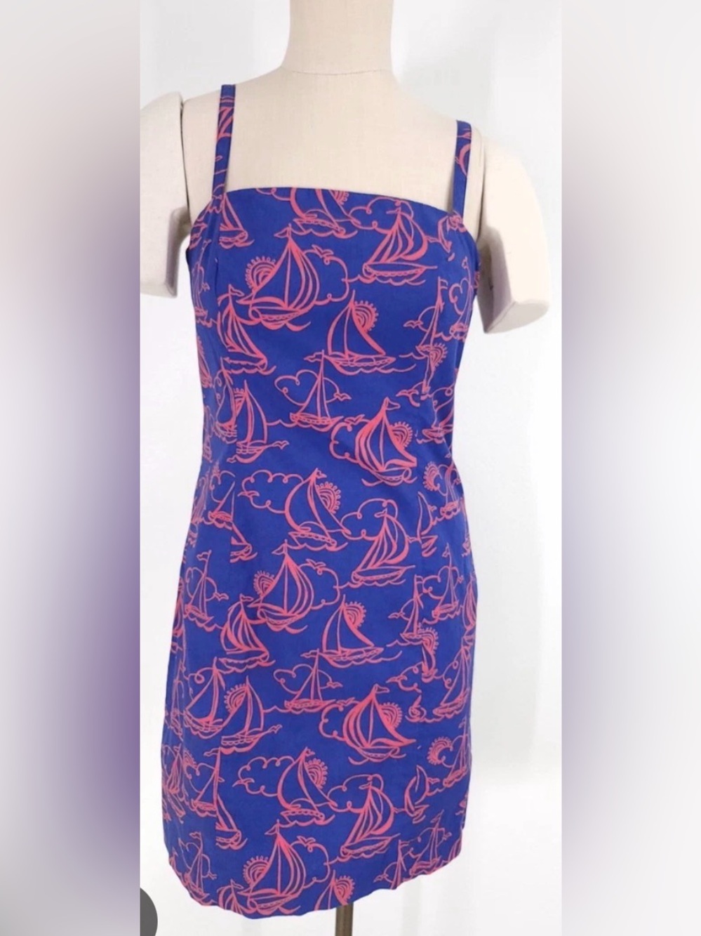 Lilly Pulitzer True Blue First Mate Sailboat Mini Dress size 4